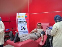 ASN Polresta Sidoarjo Adakan Donor Darah Peringati HUT KORPRI Ke-54
