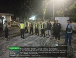 Beri Rasa Aman Pada Masyarakat, Polsek Balen Bersama BKP Gelar Patroli Malam