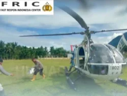 Polri Salurkan Bantuan Kemanusiaan ke Desa Simpang Jernih, Aceh Timur, Melalui Jalur Udara
